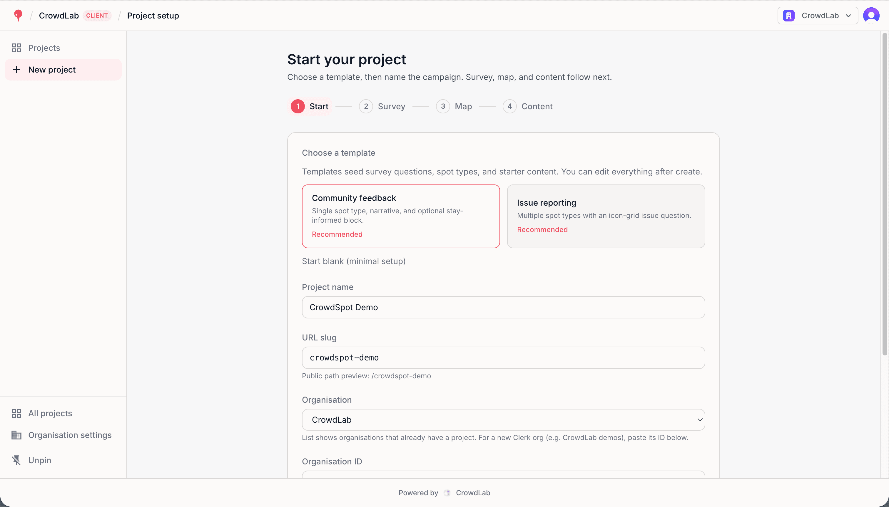 Builder step 1: Set up your project